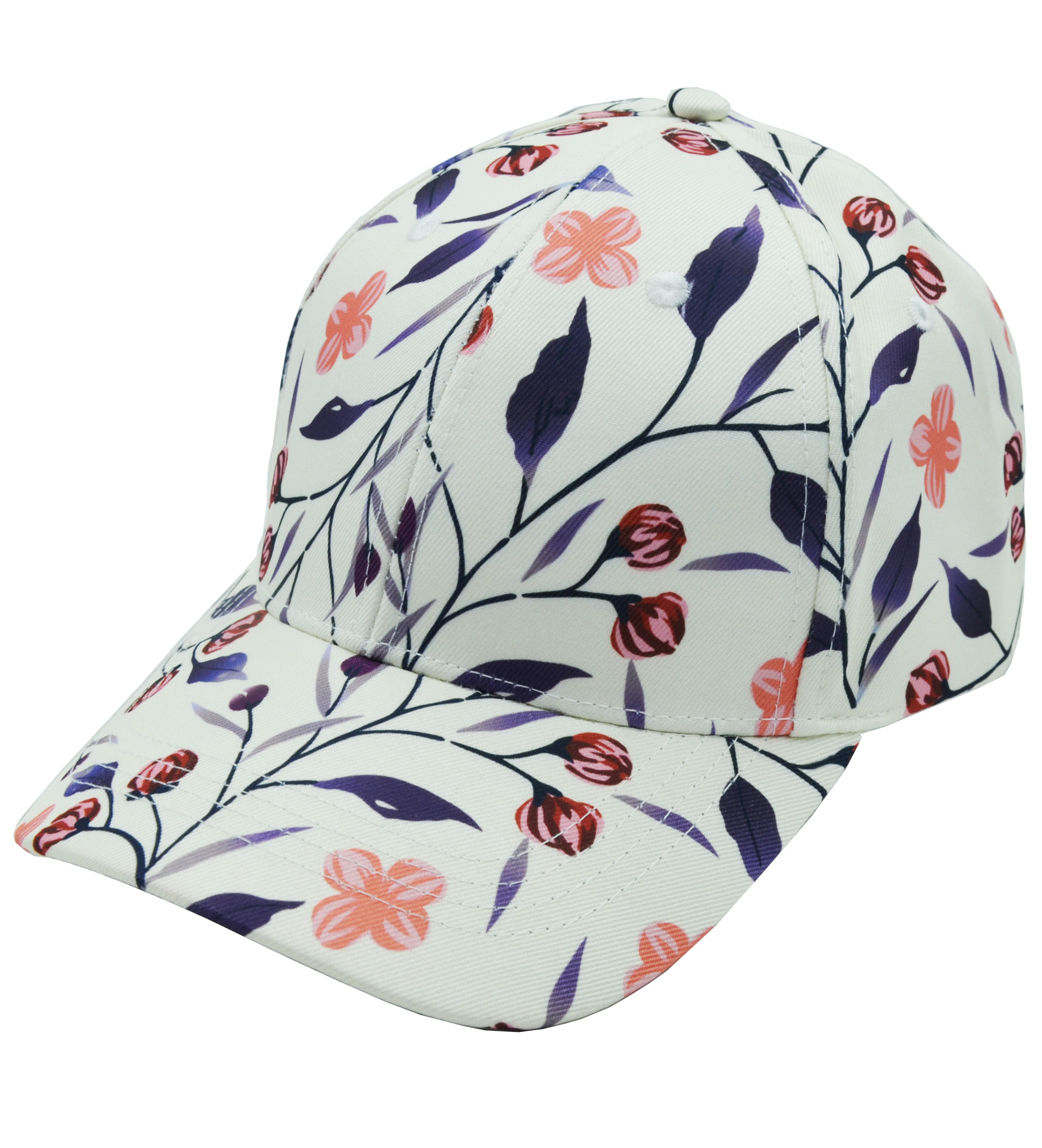 HY20175 Custom Printed Flowers Ladies Sports Baseball Cap